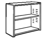 Woodcrest Bookcase w\/1 Fixed Shelf & 1 Adjustable Shelf, 30"H